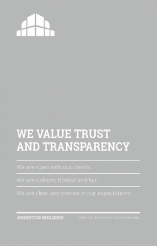 We Value Trust and Transparency