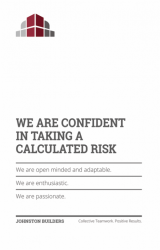 We Are Confident in Taking a Calculated Risk